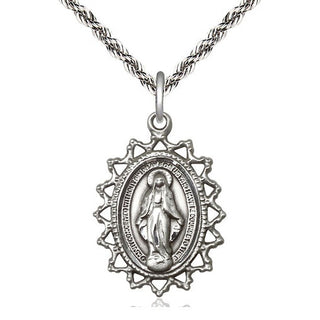 Sterling Silver Miraculous Medal Catholic Jewelry
