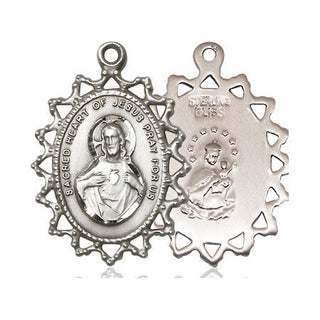 Sterling Silver Scapular Medal Catholic Jewelry