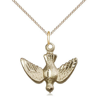 14kt Gold Holy Spirit Medal
