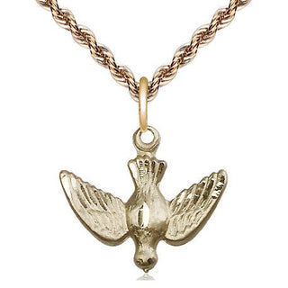 14kt Gold Holy Spirit Medal
