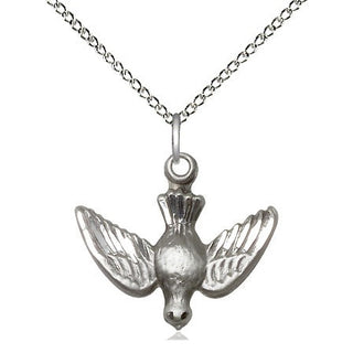 Sterling Silver Holy Spirit Medal Religious Jewelry