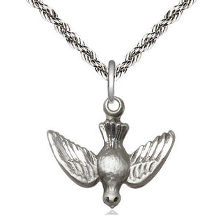 Sterling Silver Holy Spirit Medal Religious Jewelry