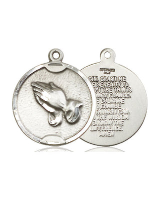 Pewter Praying Hands Medal