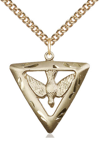 14kt Gold Holy Spirit Triangle Medal