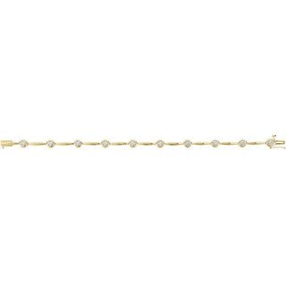 14K Yellow 1 CTW Lab-Grown Diamond Line 7 1/2" Bracelet