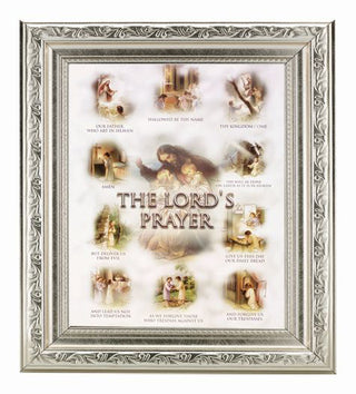 The Lord'S Prayer In Ornate Silver Frme 10" X 12"