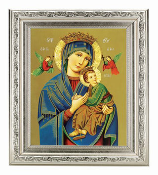 Our Lady Of Perpetual Help In Ornate Sil Frame 10X12" 8X10 Print - SALE - main product image | CatholicShop.com