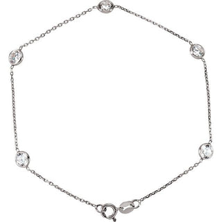 Bezel-Set Station Bracelet