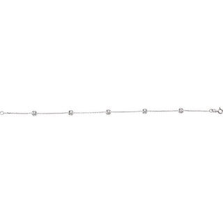 Bezel-Set Station Bracelet