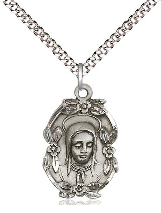 Sterling Silver Madonna Medal Religious Jewelry