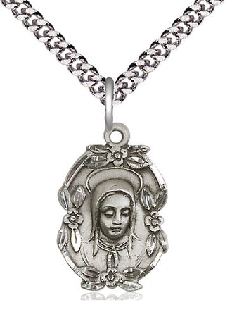 Sterling Silver Madonna Medal Religious Jewelry
