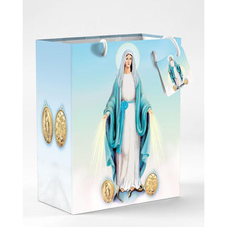 12-Pack - Small Miraculous Medal Gift Bag with Gift Tissue