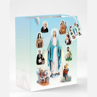 12-Pack - Small Saints Gift Bag with Gift Tissue