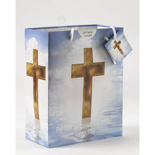12-Pack - Large Religious Gift Bag with Gift Tissue