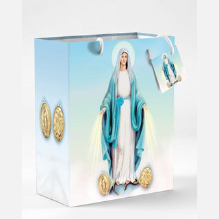12-Pack - Large Miraculous Medal Gift Bag with Gift Tissue