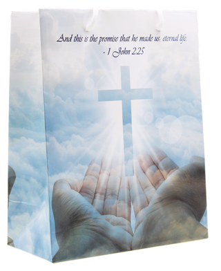 Bulk John 2:25 Gift Bag with Gift Tissue. 9-3/4 x 7-3/4 - Large