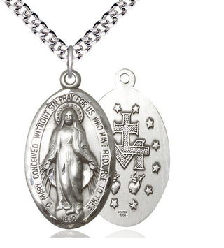 Pewter Miraculous Medal Catholic Jewelry