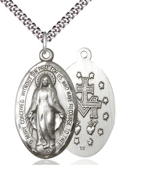 Pewter Miraculous Medal Catholic Jewelry