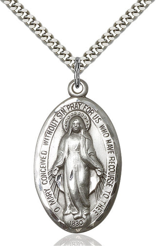 Sterling Silver Miraculous Medal Catholic Jewelry