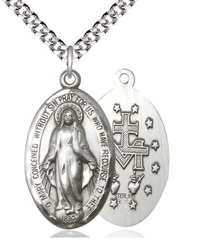 Sterling Silver Miraculous Medal Catholic Jewelry