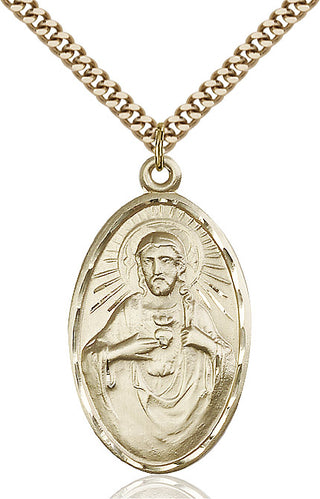 14kt Gold Filled Scapular Medal Catholic Jewelry