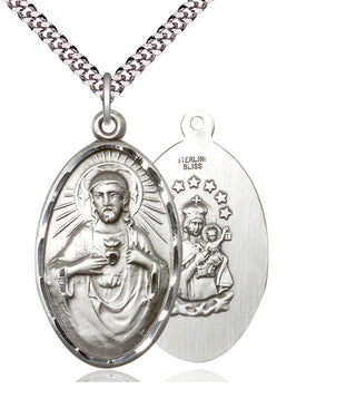 Sterling Silver Scapular Medal Catholic Jewelry