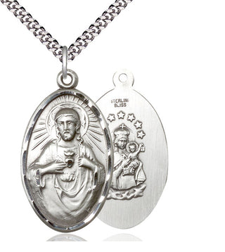 Sterling Silver Scapular Medal Catholic Jewelry