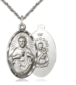 Sterling Silver Scapular Medal Catholic Jewelry