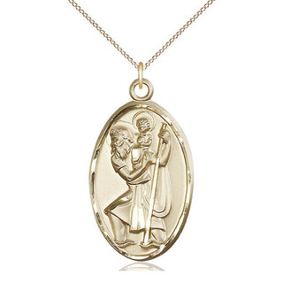 14kt Gold Saint Christopher Medal