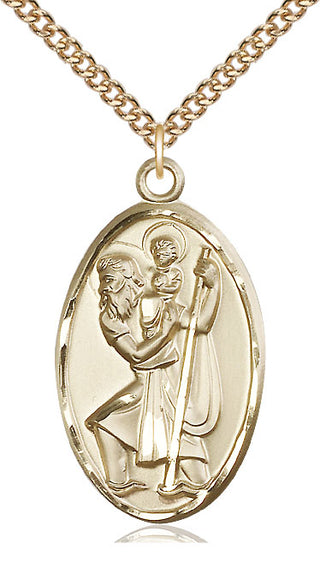 14kt Gold Saint Christopher Medal