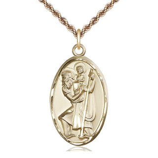 14kt Gold Saint Christopher Medal