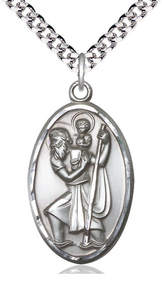 Pewter Saint Christopher Medal Catholic Jewelry