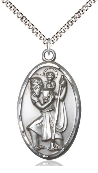 Pewter Saint Christopher Medal Catholic Jewelry