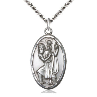 Sterling Silver Saint Christopher Medal Catholic Jewelry