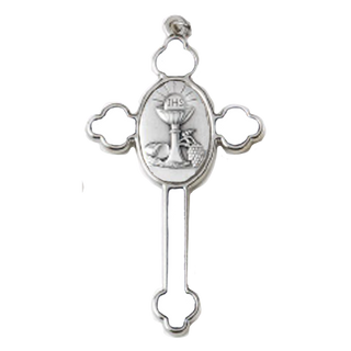 6-pack - 3" First Holy Communion Cross with White Enamel