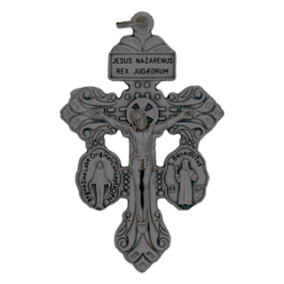 Gunmetal Colored Special Pardon Pendant/Rosary Crucifix 12-pack