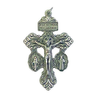 Silver-tone Special Pardon Pendant/Rosary Crucifix 12-pack