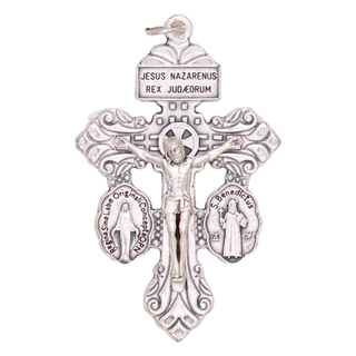 Silver-tone Special Pardon Pendant/Rosary Crucifix 12-pack