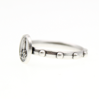 Silver-Tone Lady of Fatima Rosary Ring Size Small 12 Per Size-Pack