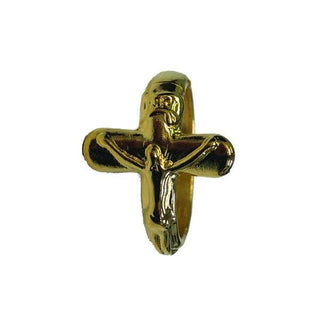 Men's Gold--tone Ring, Size Medium 3 per size-pack