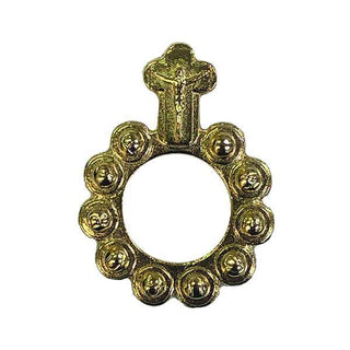 Gold-tone Rose Budded Finger Rosary 25-pack