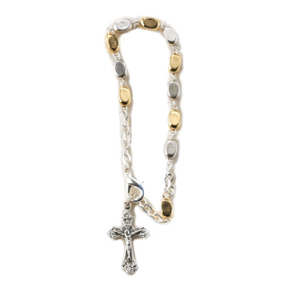 Silver-Tone and Gold-Tone Bracelet with Lobster Claw Clasp 4-Pack