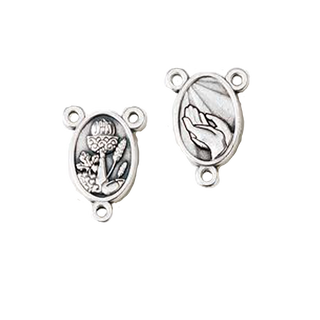 Bulk .55" Silver Tone First Holy Communion Center