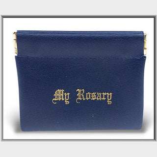 Blue Snap Rosary Case