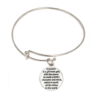 4-Pack - Teacher Bangle Bracelet