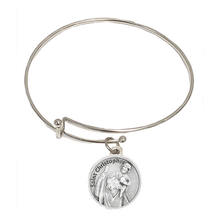 4-pack - Saint Christopher Bangle Bracelet