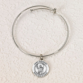 4-pack - Healing Saints- Cancer- St. Peregrine Bangle Bracelet