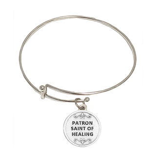 4-Pack - Healing Saints - Pain Suffering & Healing - St. Pio of Pietrelcina Padre Pio Bangle Bracelet