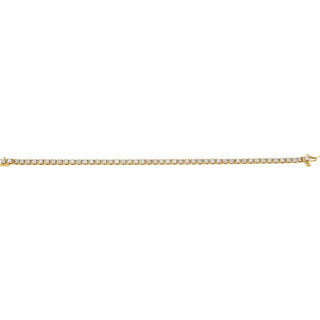 14K Yellow 3 3/8 CTW Natural Diamond Line 7" Bracelet