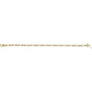 14K Yellow 3/4 CTW Natural Diamond Line 7 1/4" Bracelet